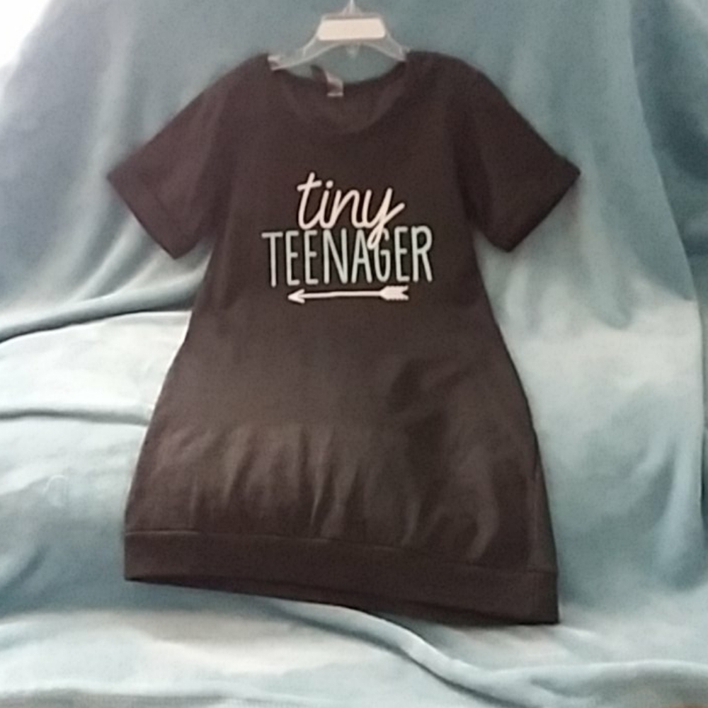 Girls dark gray dress never worn